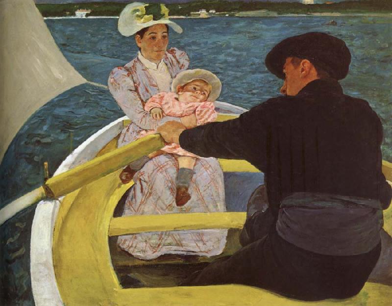 Mary Cassatt Float boat oil painting picture